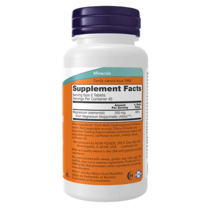 NOW Magnesium Glycinate Tabletter