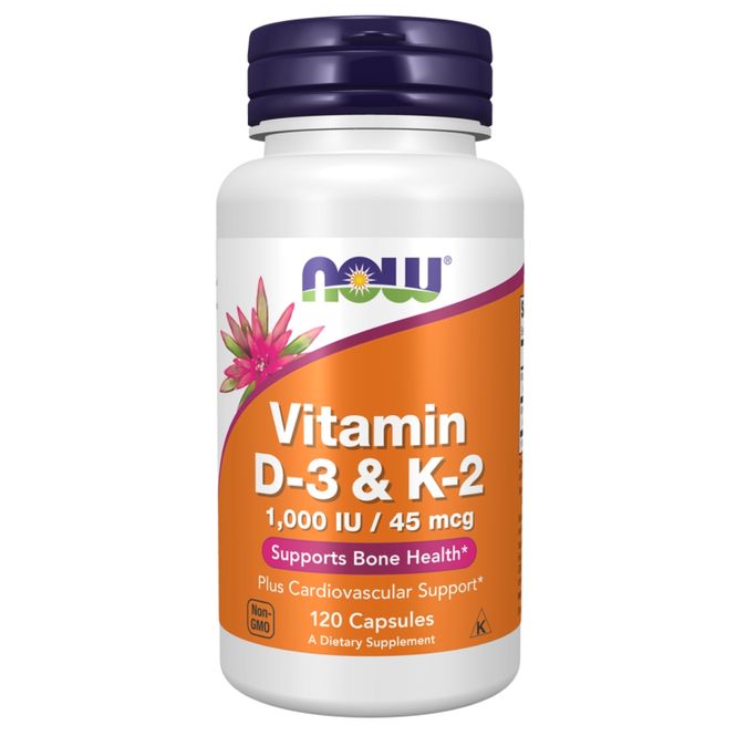 Hovedbilde NOW Vitamin D3 & K2 1000IU/45mcg
