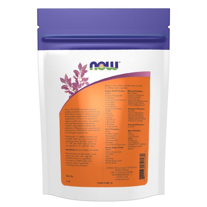 NOW Tomme Vegetariske Kapsler 