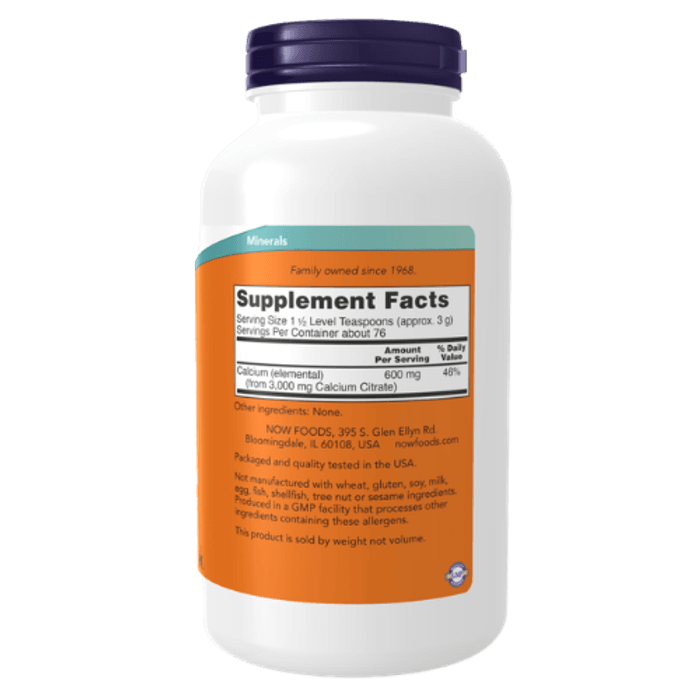 NOW Calcium Citrate Pure Powder