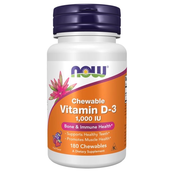 Hovedbilde NOW Vitamin D3 - 1000 IU Tyggetabletter