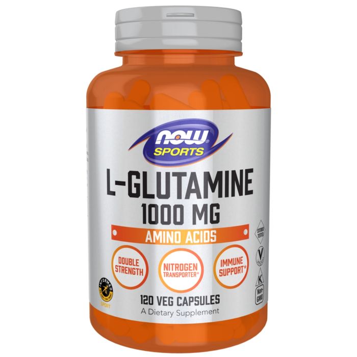 NOW L-glutamin, dobbel styrke 1000 mg